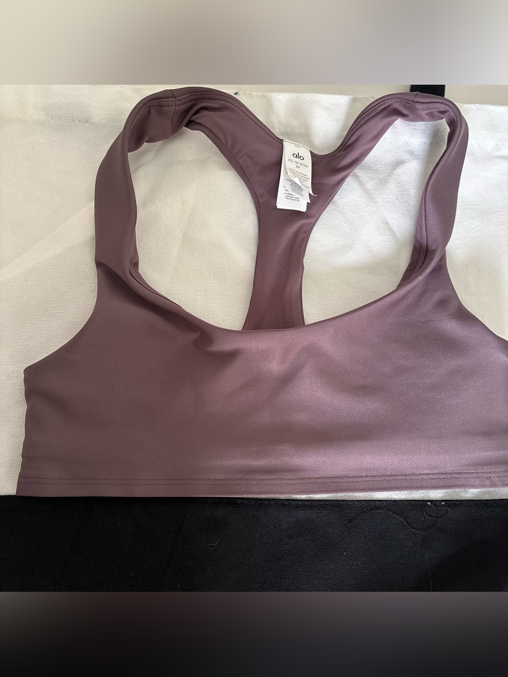 ALO Yoga Dusty Mauve Racerback Sports Bra